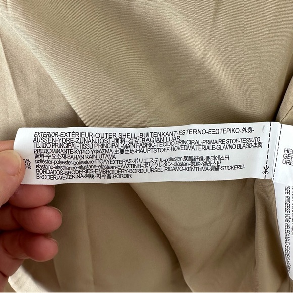 Zara Basic Faux Suede Camel Kimono Duster w/Rose Embroidery Sz XS - Picture 8 of 14